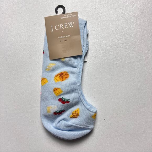 J.Crew Women's Printed Style Graphic  No Show Socks One Size NWT - Picture 1 of 7